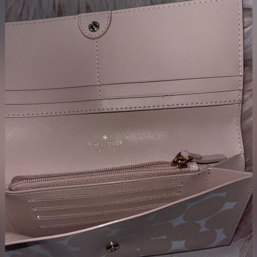 Kate Spade Putnam Drive Cyra Splodge Dot Pink Multi Large Flap Wallet - Picture 8 of 16